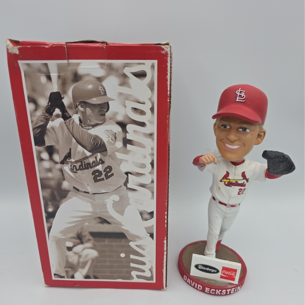 DAVID ECKSTEIN SAINT LOUIS CARDINALS BOBBLEHEAD BRAND NEW IN BOX SGA WS CHAMP
